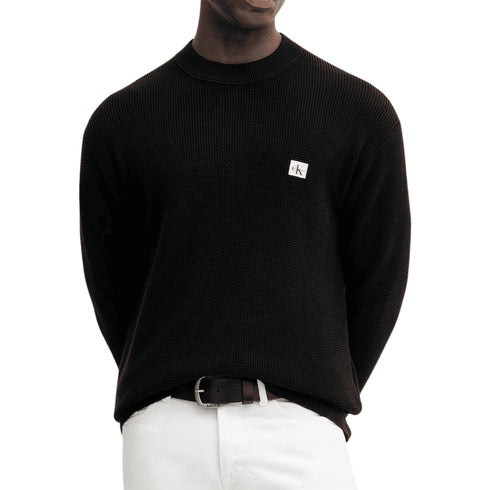CALVIN KLEIN JEANS Maglia Calvin Klein - Maglia in cotone waffel XS  - Francavilla Moda